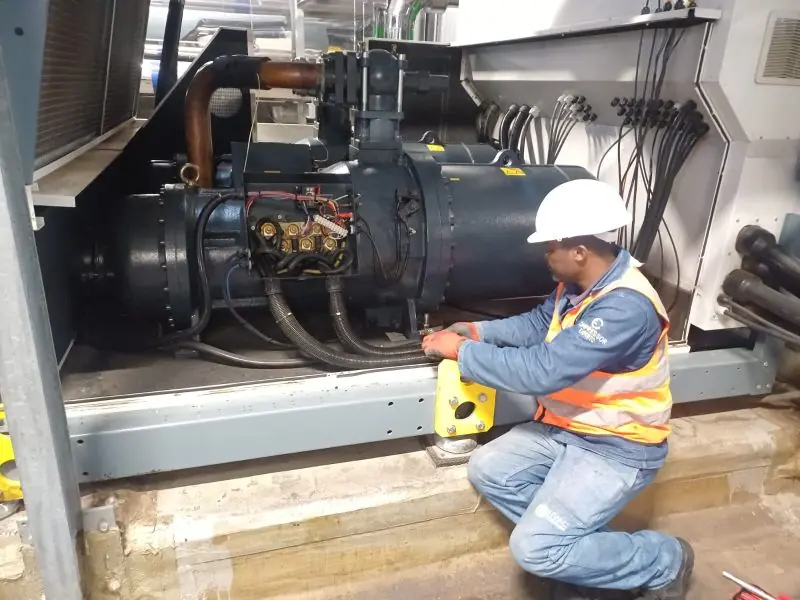 A Hanbell compressor during an on-site audit